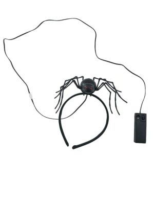 Kostümzubehör Haarreif Spinne mit Funktion schwarz