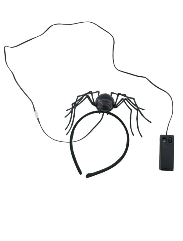 Kostümzubehör Haarreif Spinne mit Funktion schwarz