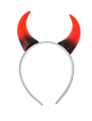 Kostümzubehör Haarreif Teufelshörner Farbe: schwarz/rot