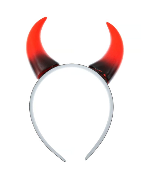 Kostümzubehör Haarreif Teufelshörner Farbe: schwarz/rot