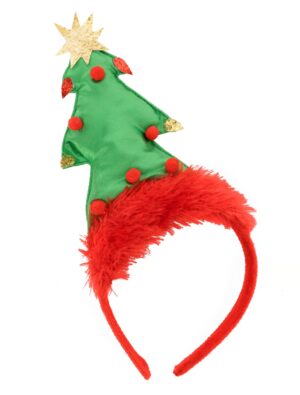 Kostümzubehör Haarreif Weihnachtsbaum Farbe: rot/grün