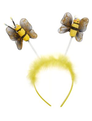 Kostümzubehör Haarreif mit Bienchen und Marabu Farbe: gelb
