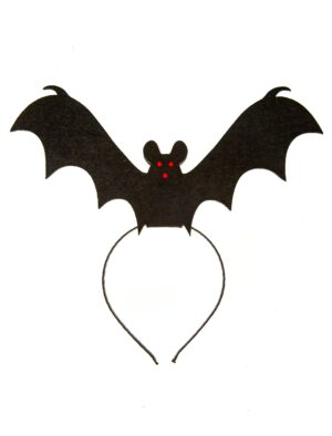 Kostümzubehör Haarreif mit Fledermaus und LED Farbe: schwarz