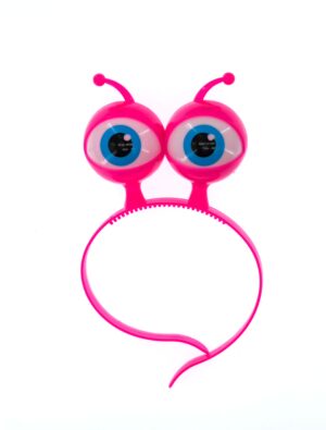 Kostümzubehör Haarreifen Alien Augen pink