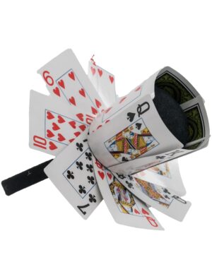 Kostümzubehör Haarreifen Mini mit Poker Hut Damen schwarz/weiß/rot