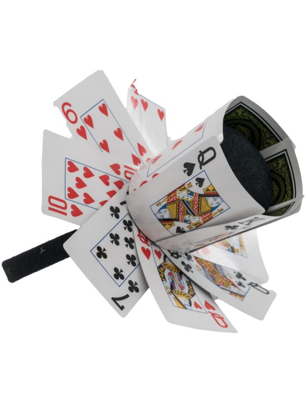 Kostümzubehör Haarreifen Mini mit Poker Hut Damen schwarz/weiß/rot