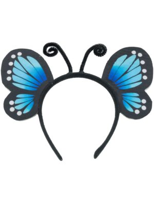 Kostümzubehör Haarreifen Schmetterling schwarz/blau