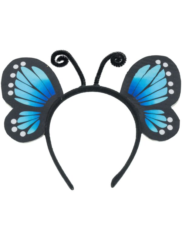Kostümzubehör Haarreifen Schmetterling schwarz/blau