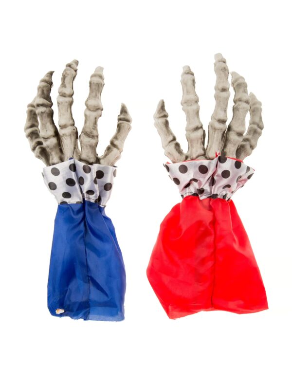 Kostümzubehör Hände Skelett Clown Farbe: mehrfarbig