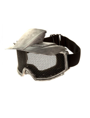 Kostümzubehör Halbmaske Gitterbrille Farbe: silber