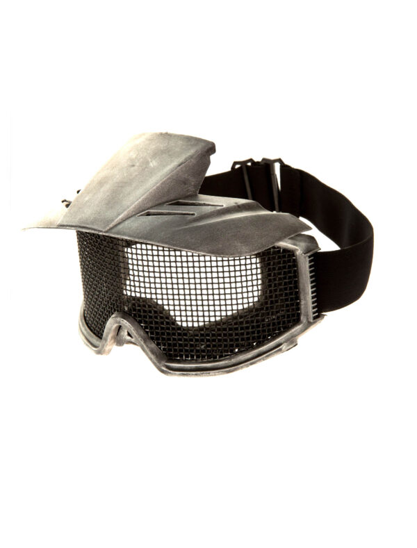 Kostümzubehör Halbmaske Gitterbrille Farbe: silber