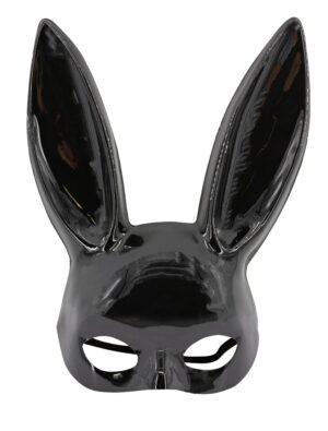 Kostümzubehör Halbmaske Kaninchen schwarz