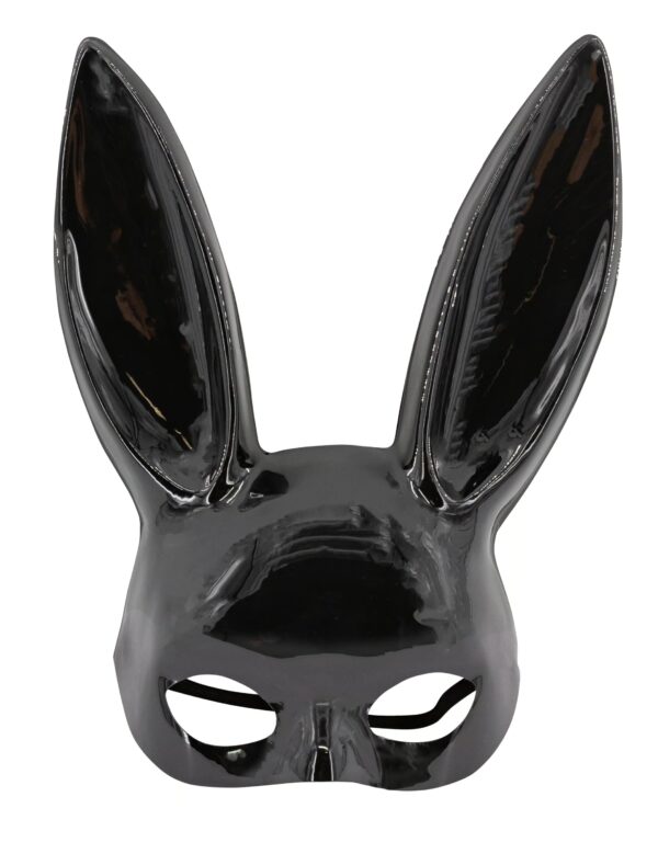 Kostümzubehör Halbmaske Kaninchen schwarz