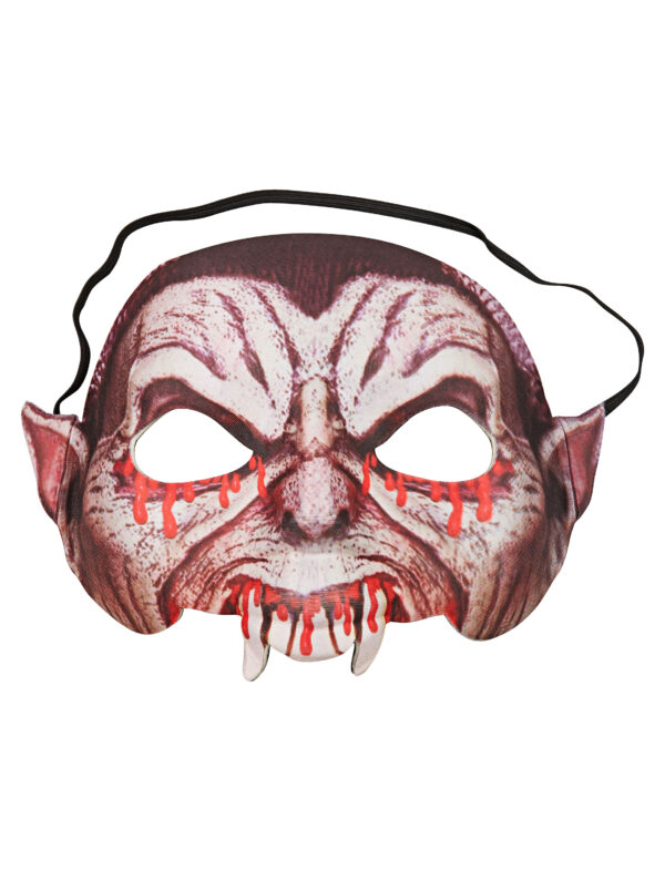 Kostümzubehör Halbmaske Vampir Farbe: rot