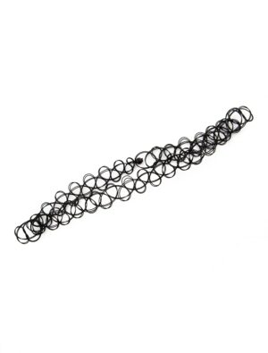 Kostümzubehör Halsband Tattoo schwarz