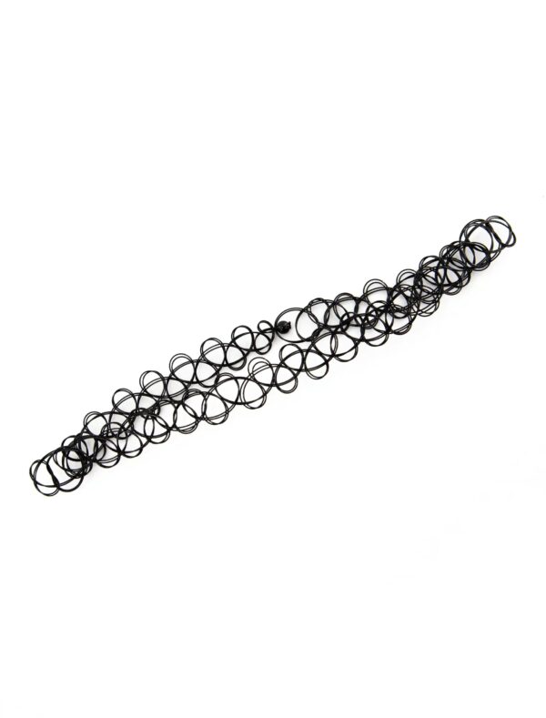 Kostümzubehör Halsband Tattoo schwarz