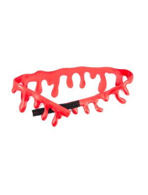 Kostümzubehör Halsband blutig Farbe: rot