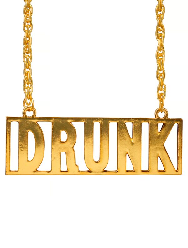Kostümzubehör Halskette DRUNK gold