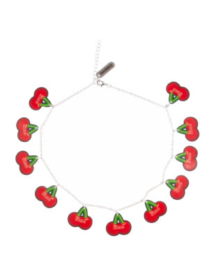 Kostümzubehör Halskette HARIBO Happy Cherries rot