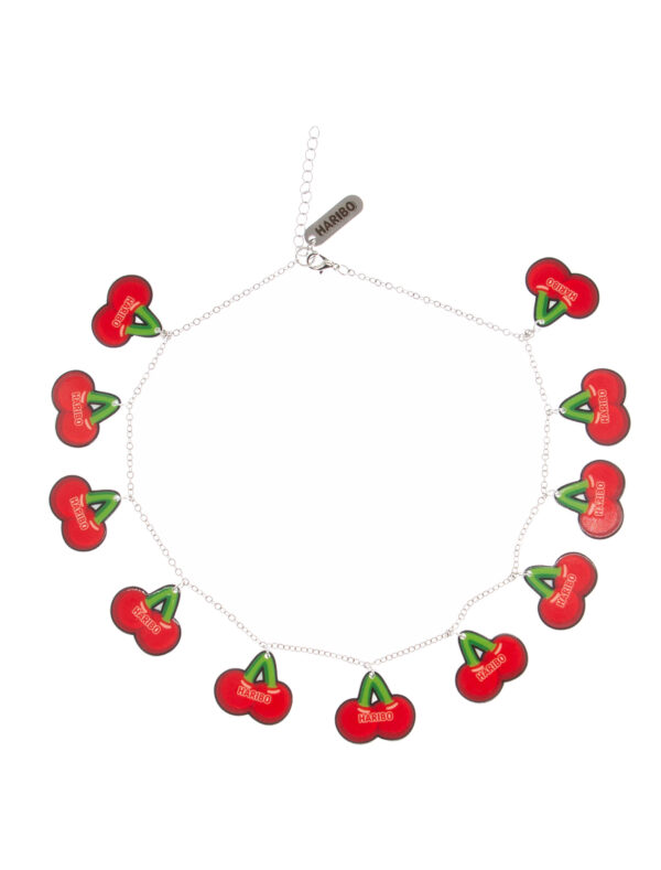 Kostümzubehör Halskette HARIBO Happy Cherries rot
