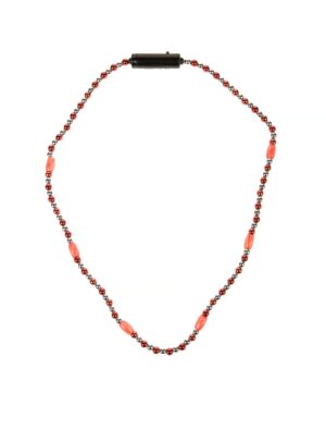 Kostümzubehör Halskette LED rot/weiß