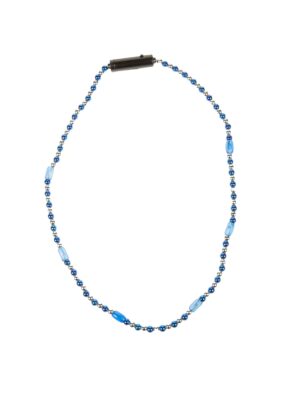 Kostümzubehör Halskette LED weiß/blau