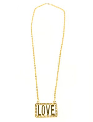 Kostümzubehör Halskette Love gold