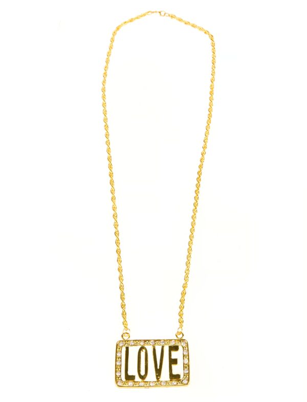 Kostümzubehör Halskette Love gold