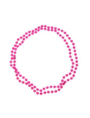 Kostümzubehör Halskette Perlen 122cm pink