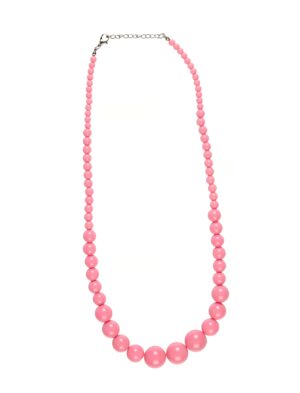 Kostümzubehör Halskette Perlen pink