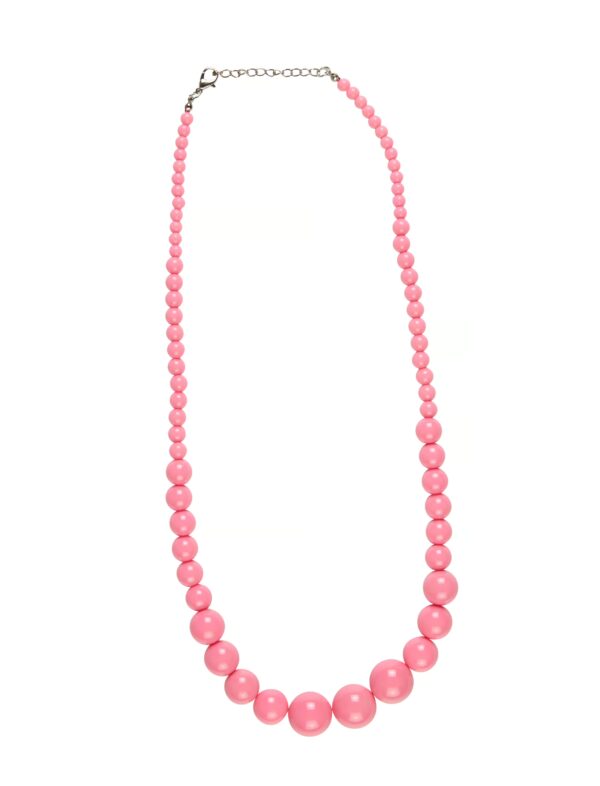 Kostümzubehör Halskette Perlen pink