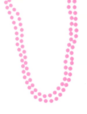 Kostümzubehör Halskette Perlenduo rosa