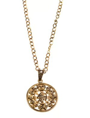 Kostümzubehör Halskette Piratenmedallion gold