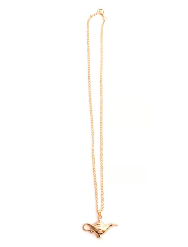 Kostümzubehör Halskette Wunderlampe gold 4cm