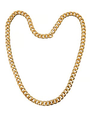 Kostümzubehör Halskette lang Rapper gold