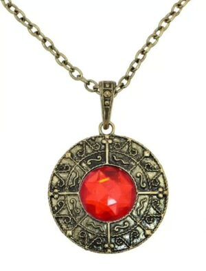 Kostümzubehör Halskette mit Stein gold