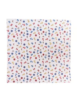 Kostümzubehör Halstuch Anker/Steuerrad Farbe: weiß/blau