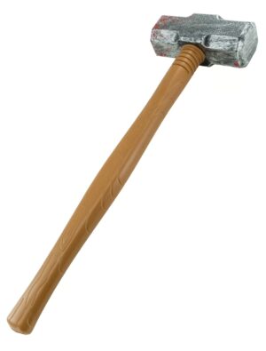 Kostümzubehör Hammer blutig 53cm braun