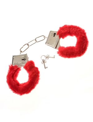Kostümzubehör Handschellen Plüsch rot