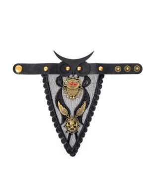 Kostümzubehör Handschmuck Eule schwarz