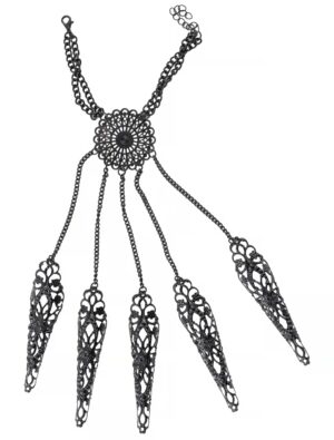 Kostümzubehör Handschmuck Fingerkralle orientalisch schwarz