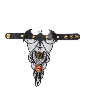 Kostümzubehör Handschmuck Fledermaus schwarz
