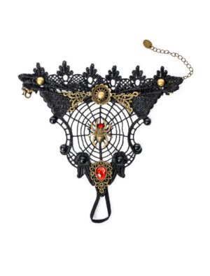 Kostümzubehör Handschmuck Spinnenweben schwarz