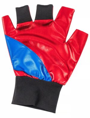 Kostümzubehör Handschuh Harlekin rot/blau