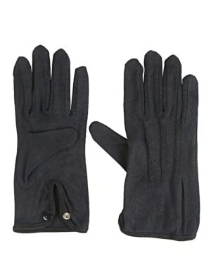 Kostümzubehör Handschuhe Baumwolle mit Knopf schwarz XS