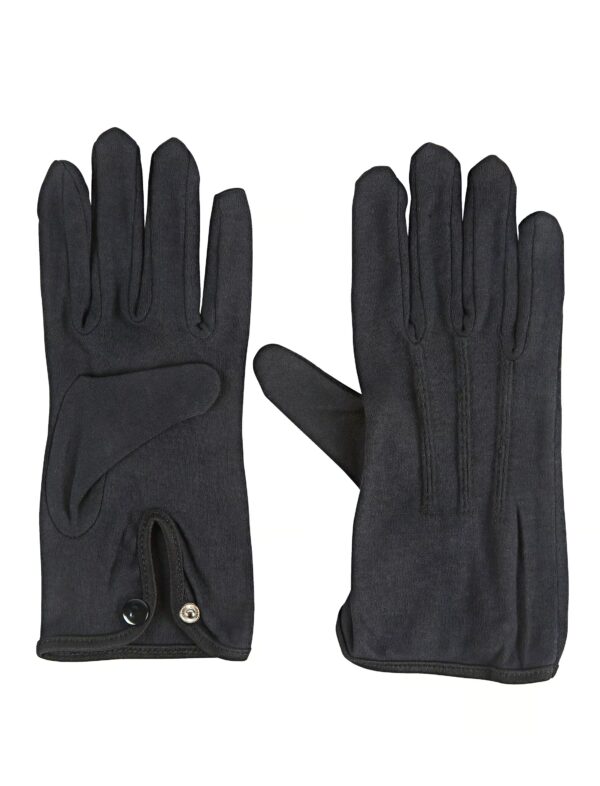 Kostümzubehör Handschuhe Baumwolle mit Knopf schwarz XS