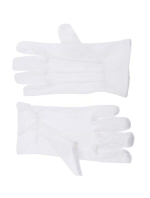 Kostümzubehör Handschuhe Baumwolle mit Naht weiß S