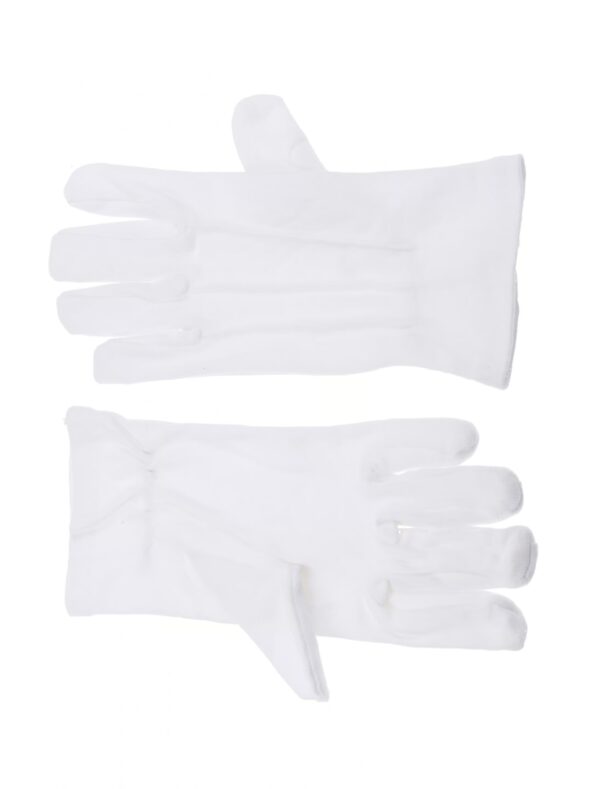 Kostümzubehör Handschuhe Baumwolle mit Naht weiß S