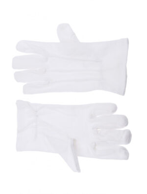 Kostümzubehör Handschuhe Baumwolle mit Naht weiß XL