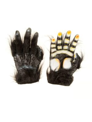 Kostümzubehör Handschuhe Gorilla Farbe: schwarz